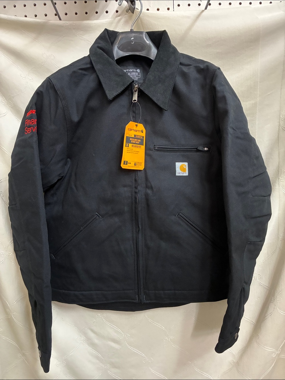 Carhartt Black Men's Work Jacket with Zip Front Honda Financial Services